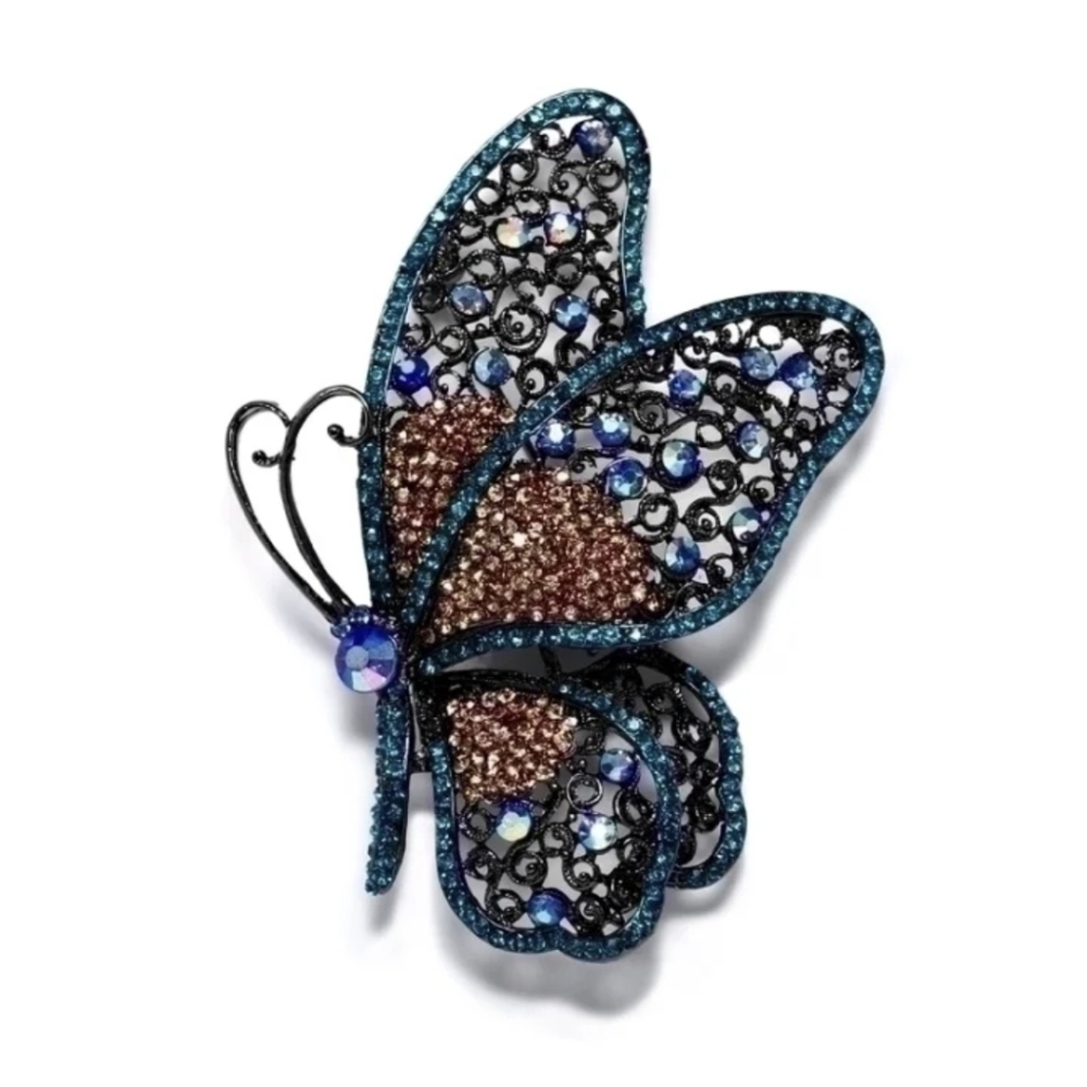 Gorgeous Blue Butterfly Brooch